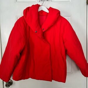 Bold Red Women's Puffer Jacket